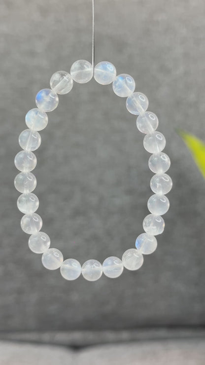 Natural Blue Moonsttone Bracelet Size 7.5 mm