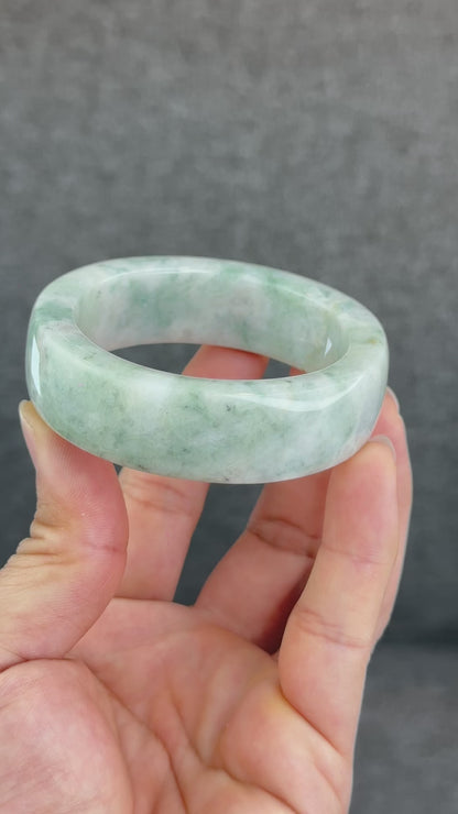 Natural Jadeite Jade Bangle Square Style Size 53 mm