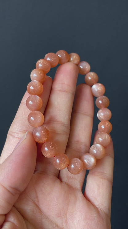 Natural Sunstone Bracelet Size 9 mm