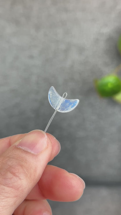 Natural Moonstone Half Moon Charm