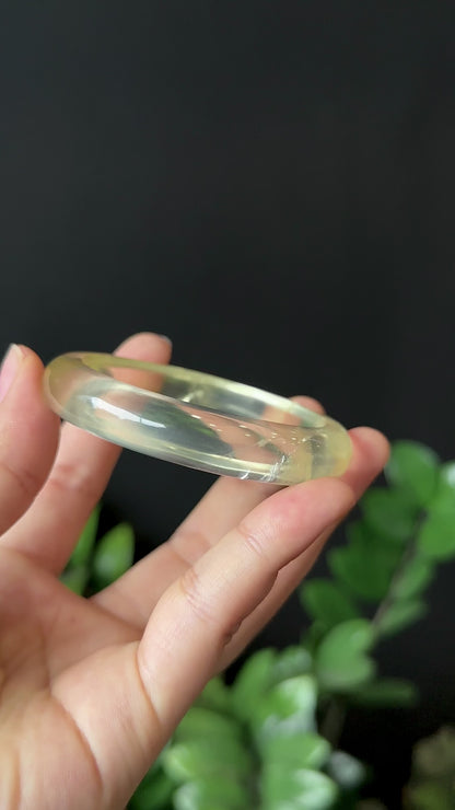 Citrine Bangle Leaf Style Size 53 mm