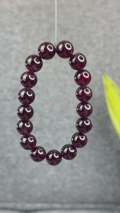 Natural Purple Garnet Bracelet Size 12 mm
