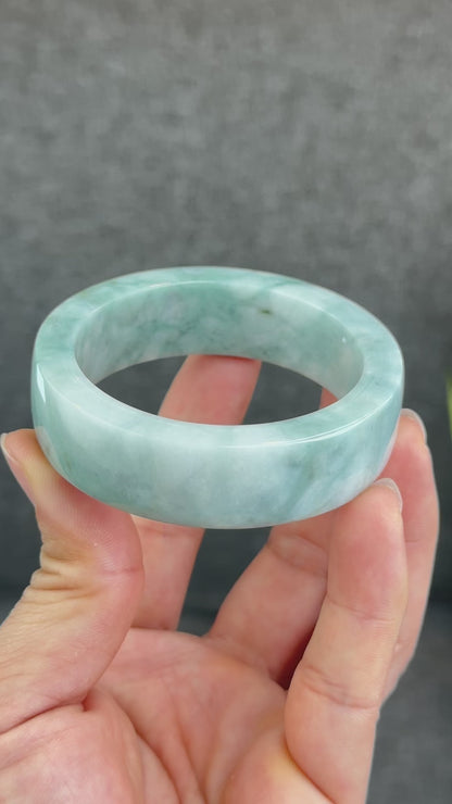Natural Jadeite Jade Bangle Square Style Size 53 mm