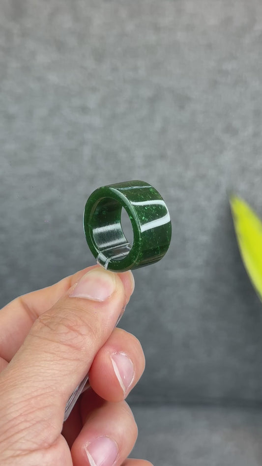 Natural Nephrite Jade High Quality Ring Size 1.9