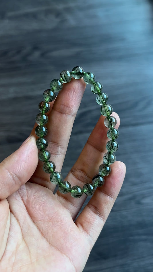 Bracelet Quartz Rutile taille 7,5 mm