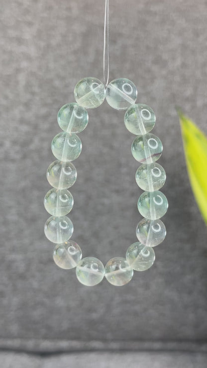 Natural Mint Fluorite Bracelet Size 12.3 mm