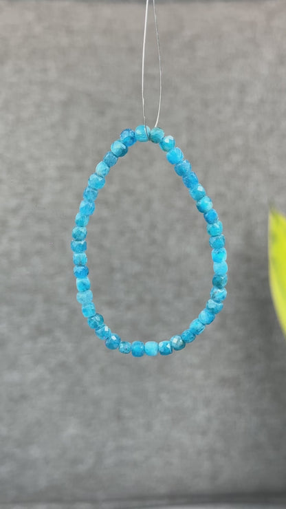 Natural Faceted Apatite Bracelet Size 4.3 mm