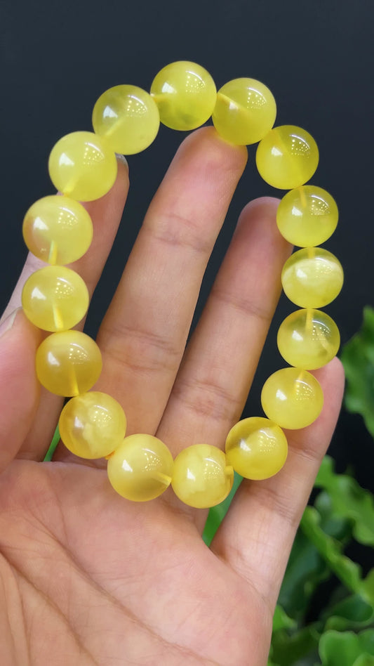 Bracelet Ambre Doré Taille 12,5 mm