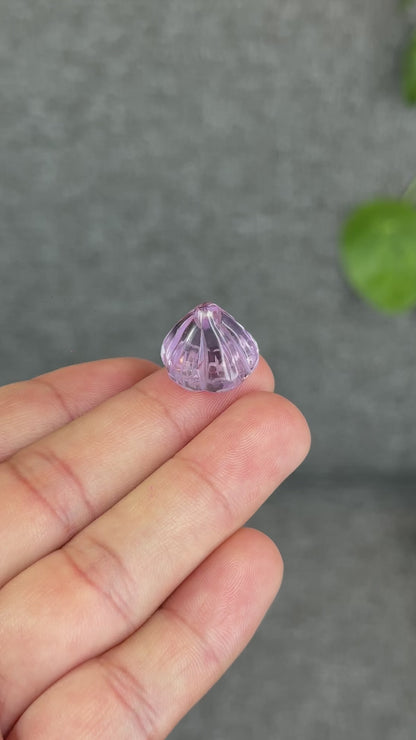 Natural Amethyst Lotus Pod Charm