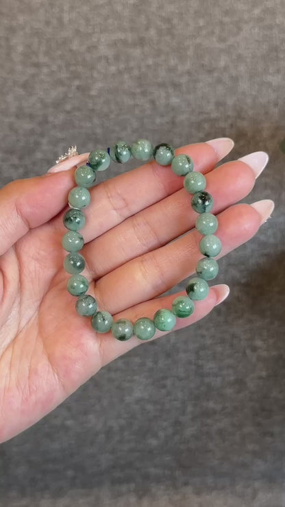 Natural Jadeite Jade Bracelet Size 8 mm