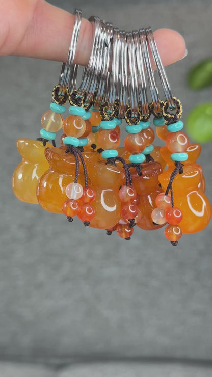 Natural Golden Money Bag Agate Accessory