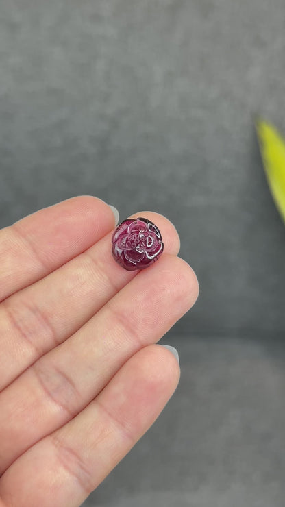 Natural Purple Garnet Charm