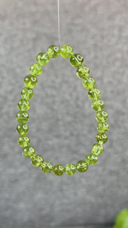 Natural Peridot  Bracelet Size 8 mm