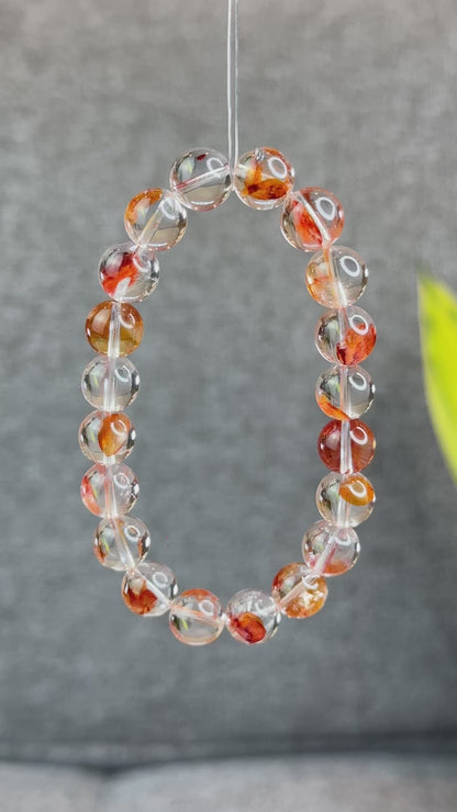Natural Fire Quartz Bracelet Size 10 mm - High Quality