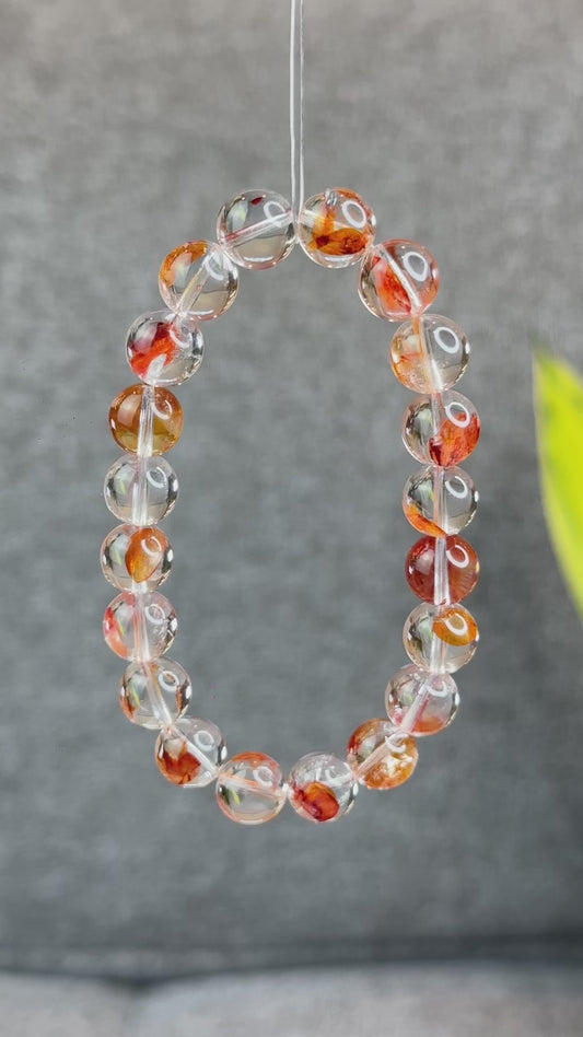 Natural Fire Quartz Bracelet Size 10 mm - High Quality