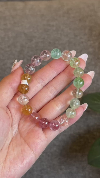 Macaron Tourmaline Bracelet Size 9.8 mm with Gem Review Certificate