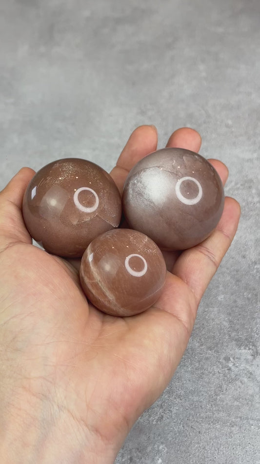 Natural Peach Sunstone Sphere