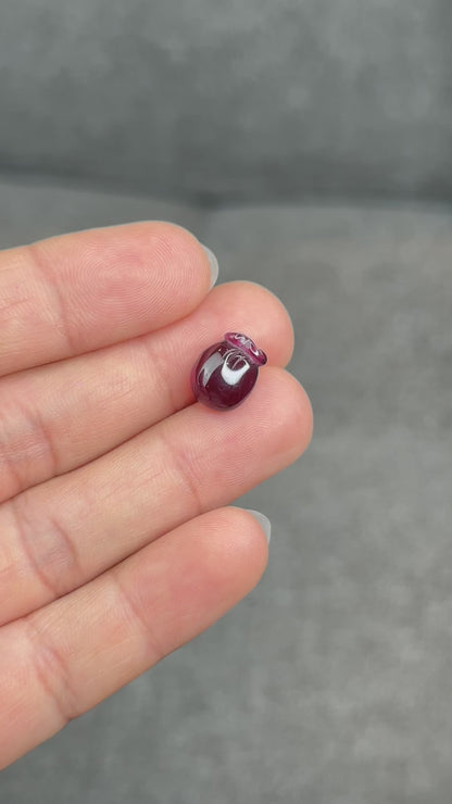 Natural Purple Garnet Charm