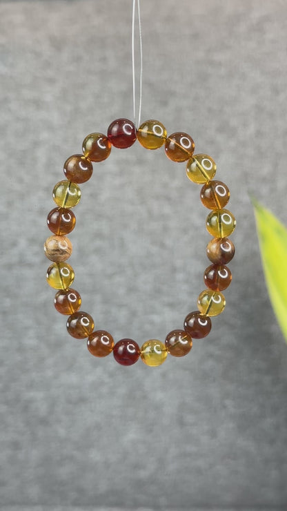 Natural Amber Bracelet Size 8.5 mm
