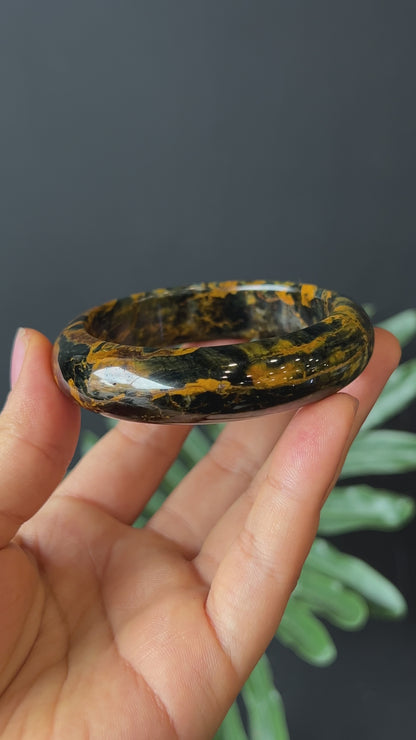 Natural Pietersite Bangle Leaf Style Size 53 mm