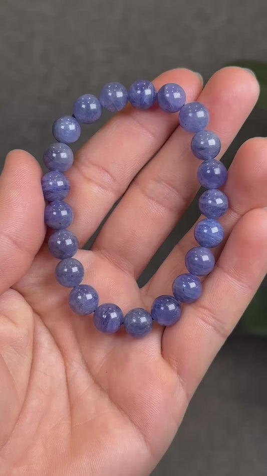 Natural Tanzanite Bracelet Size 9.2 mm