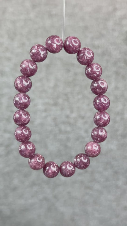 Natural Lepidolite Bracelet Size 10 mm