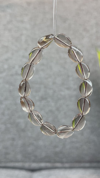 Freeform Natural Smokey Quartz Bracelet Size 10 mm