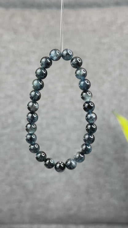 Natural Midnight Aquamarine VIP Bracelet Size  7.5 mm