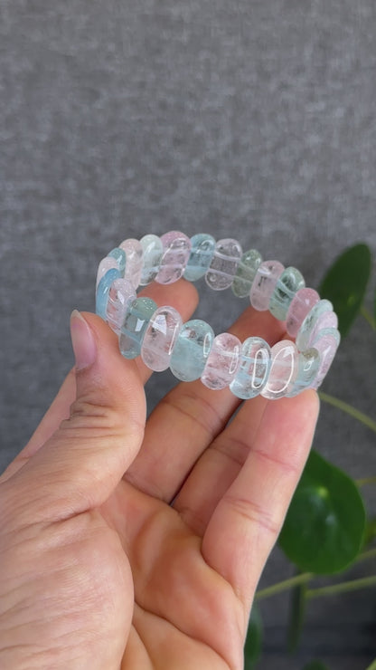Natural Beryl Mixed Cuff Bracelet from Brazil