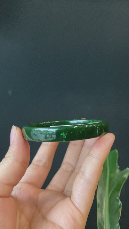 Bracelet VIP en jade néphrite, style carré, taille 54 mm