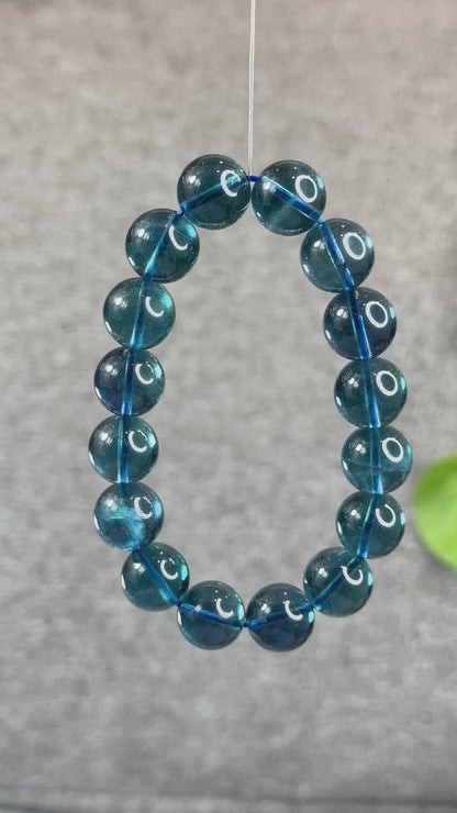 Natural Blue Fluorite Bracelet Size 13.5 mm
