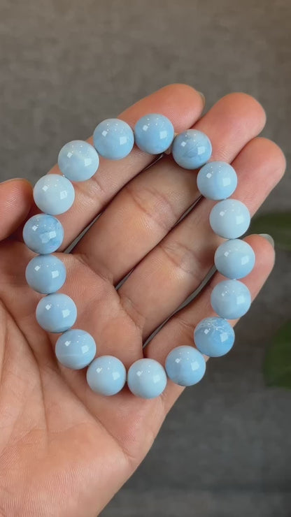 Natural Blue Opal Bracelet size 12 mm