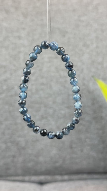 Natural Midnight Aquamarine Bracelet Size 6.5 mm