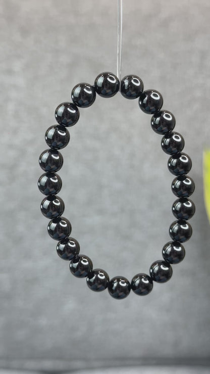 Natural Black Tourmaline Bracelet Size 8 mm
