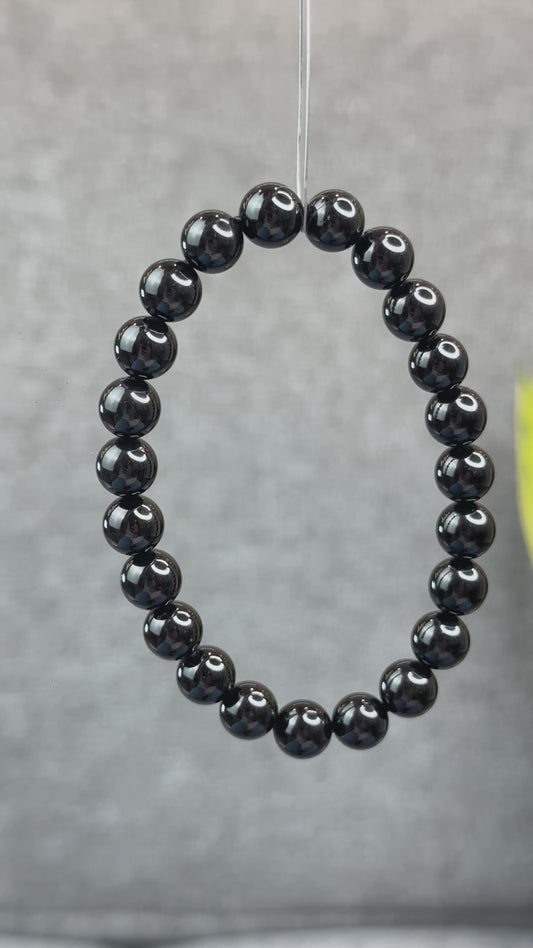 Natural Black Tourmaline Bracelet Size 8 mm