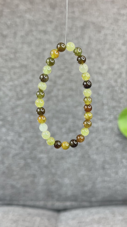 Natural Green Garnet Tsavorite Bracelet Size 6 mm