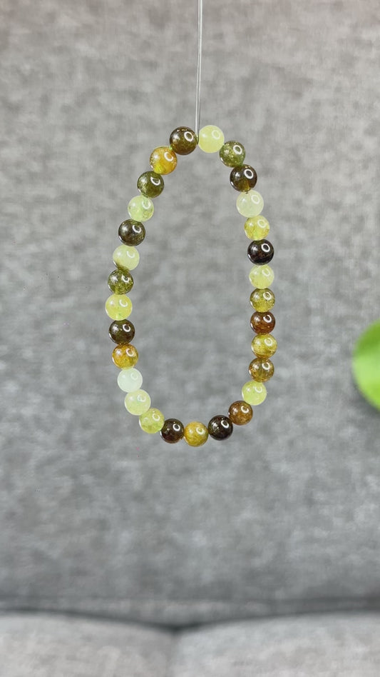 Natural Green Garnet Tsavorite Bracelet Size 6 mm