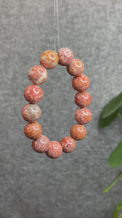 Red Coral Bracelet Size 15 mm