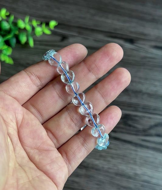 Heart Natural Topaz Bracelet Size 9 mm