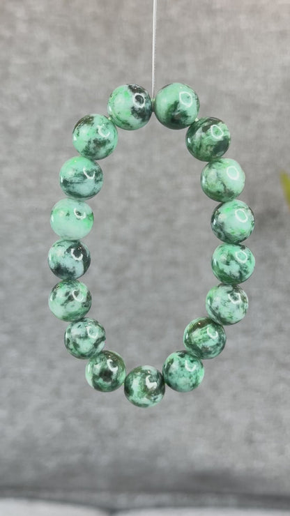 Natural Apple Green Son Thuy Jadeite Jade Bracelet Size 12.5-13 mm