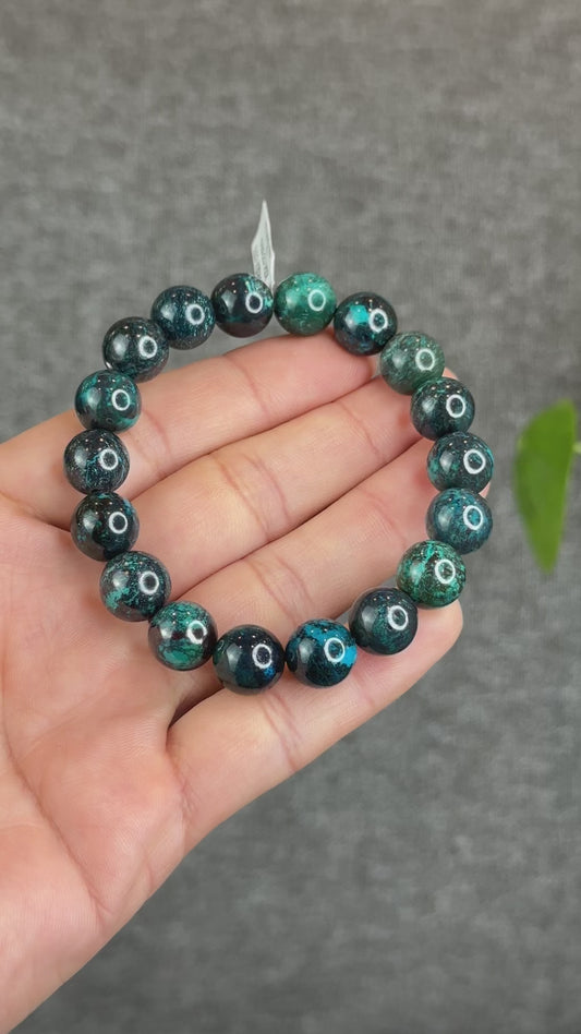 Natural Chrysocolla Bracelet Size 11 mm