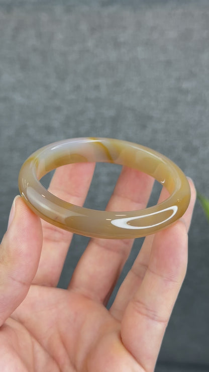 Bracelet Agate Style Feuille Taille 55 mm Certificat 012612