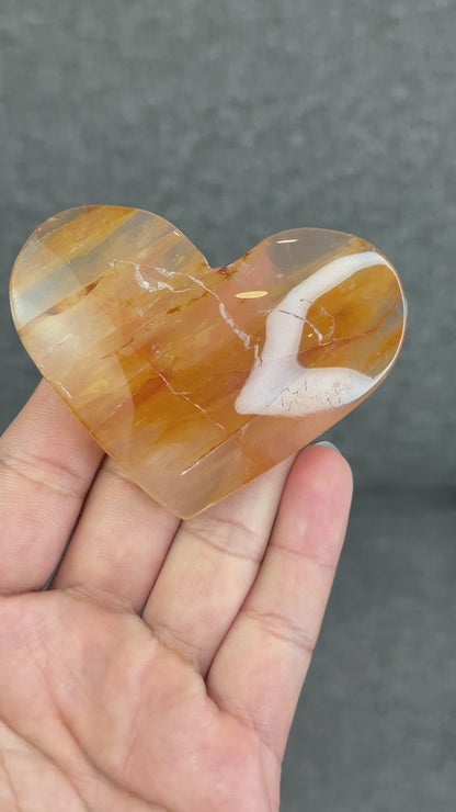 Natural Golden Healer Heart Figurine
