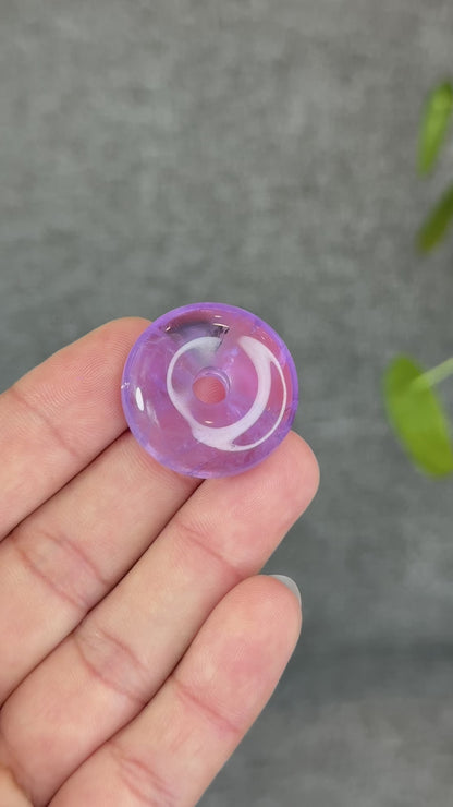 Natural Amethsyt Donut Charm