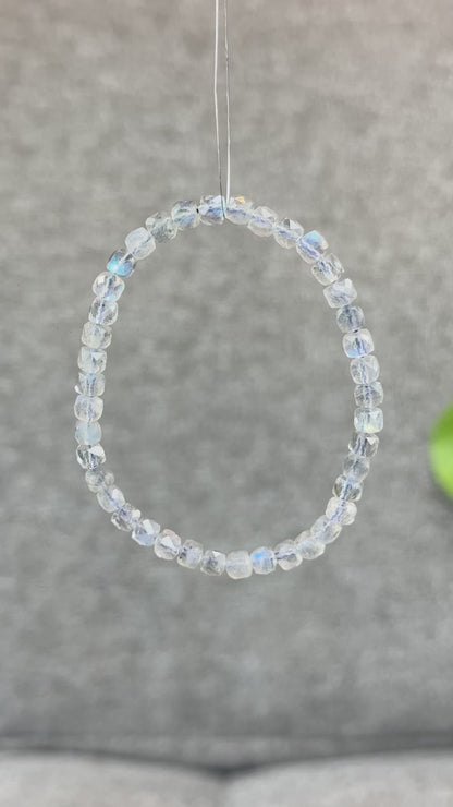 Natural Labradorite Faceted Bracelet Size 5 mm