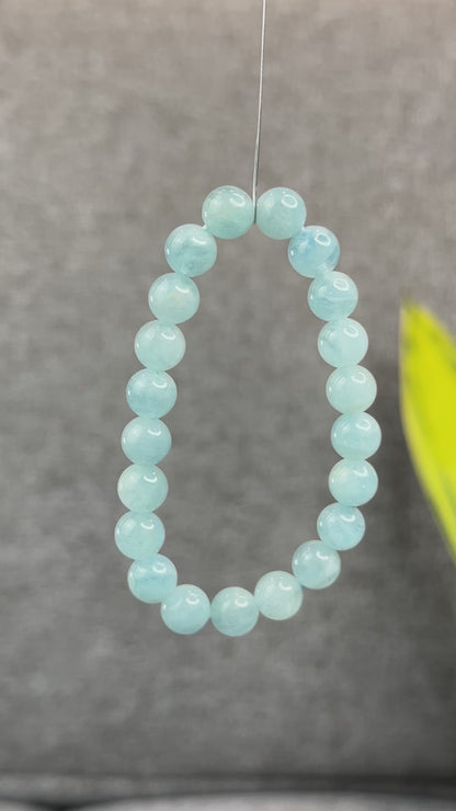 Natural Aquamarine Bracelet Size 8 mm