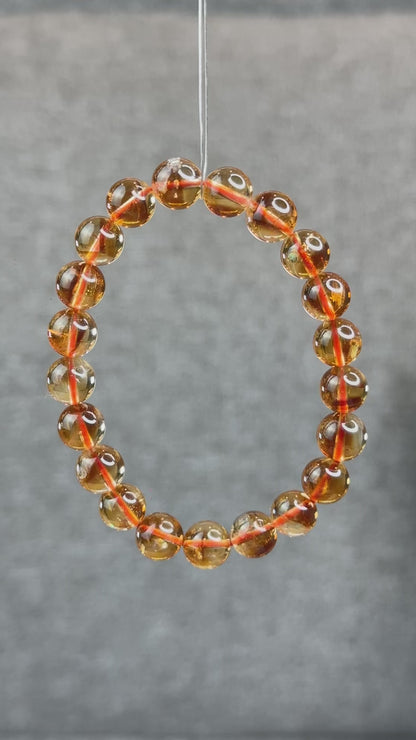 Natural Dark Golden Citrine Bracelet Size 8.5 mm
