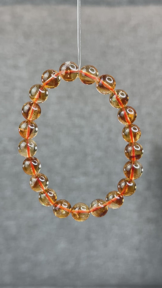 Natural Dark Golden Citrine Bracelet Size 8.5 mm