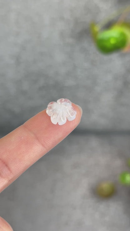 Natural Moonstone Four Leaf Clover Charm