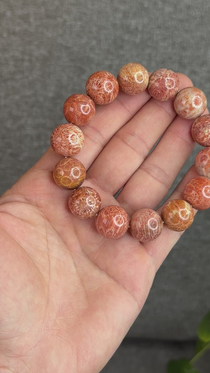 Red Coral Bracelet Size 15 mm